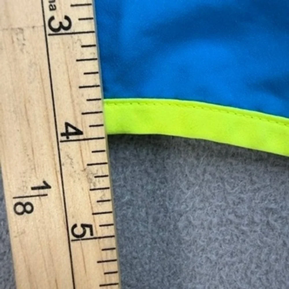 Adidas Running Shorts Marathon 10 Regular Fit Medium Blue Neon Yellow 3 Stripe